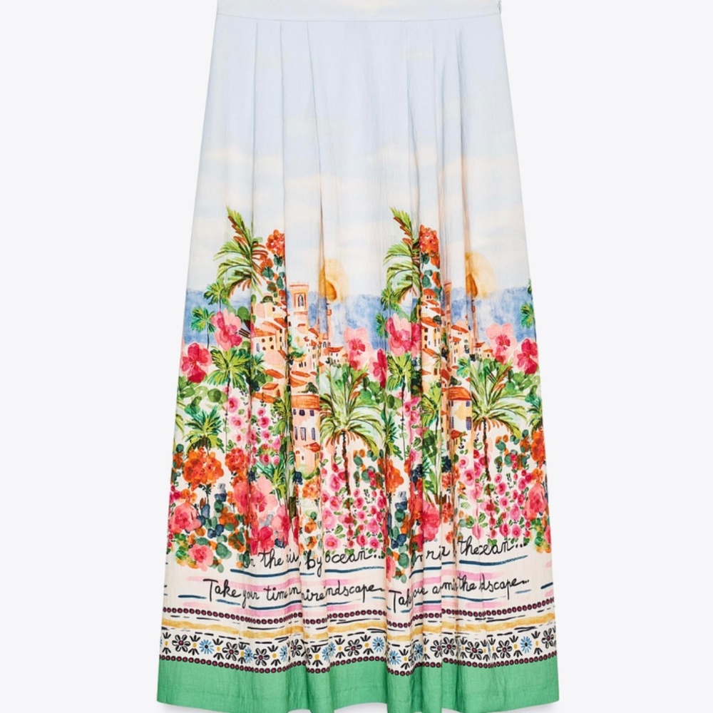 Zara - Printed Layered Midi Skirt (2025 - sold out style!)